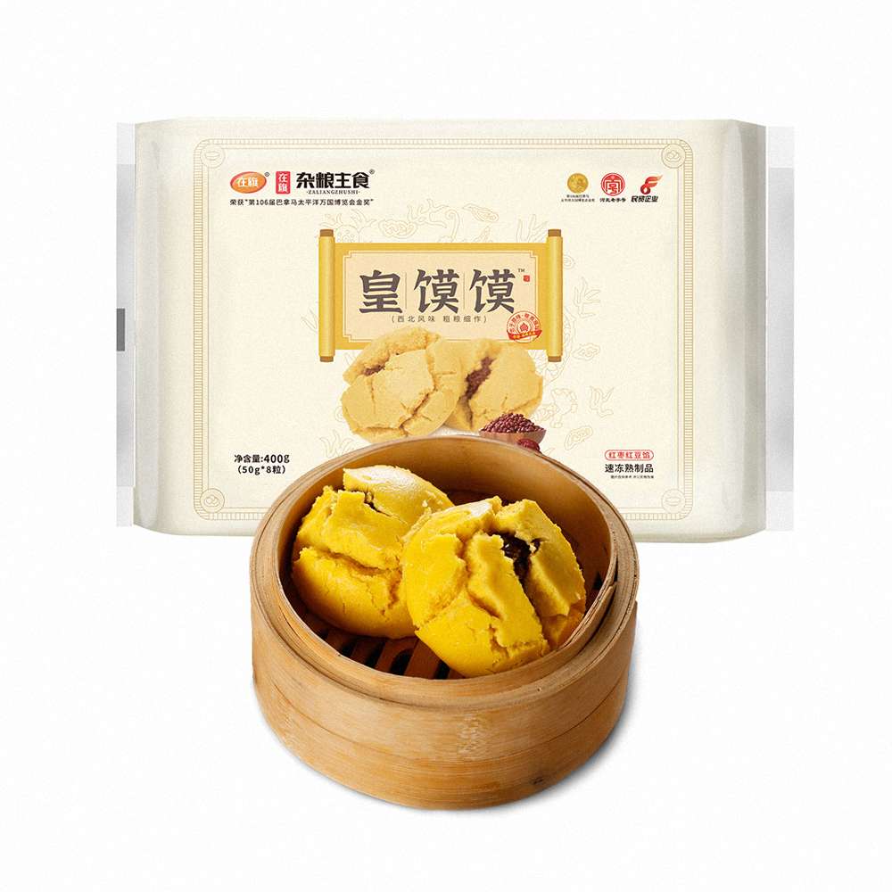 在旗皇馍馍（红枣红豆馅）400g／袋