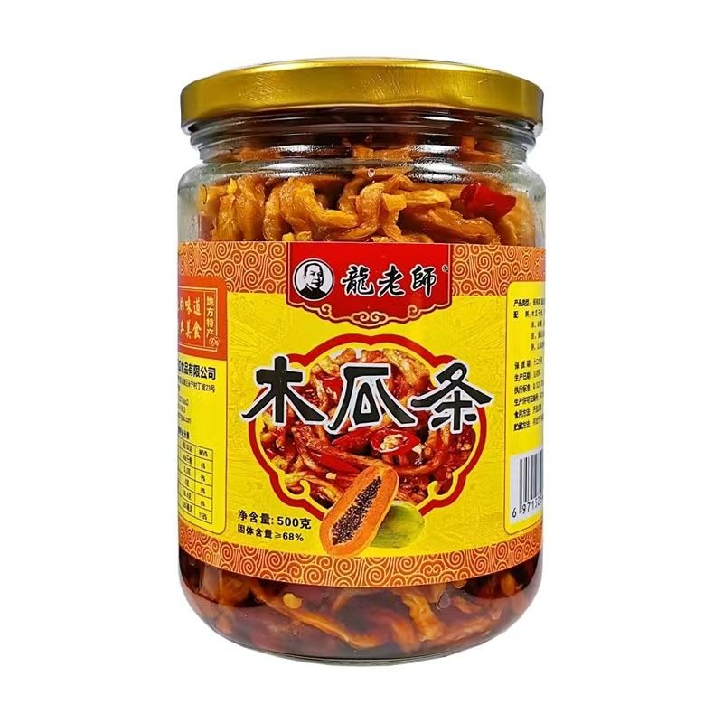 龍老师木瓜条500g／瓶